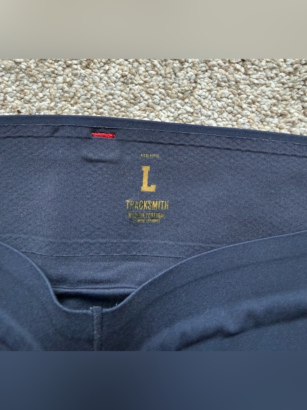 Tracksmith Navy Men's Running Shorts with Gold Logo - Picture 2 of 4